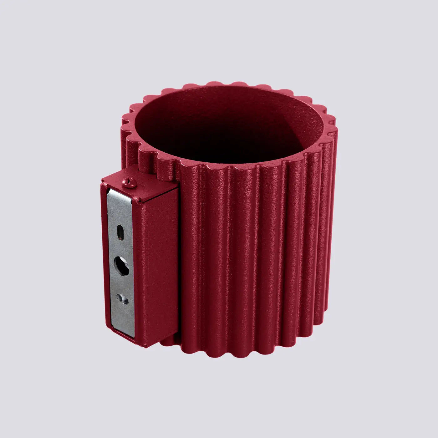Applique murale LED aluminium bordeaux à effet rainuré — vue 5
