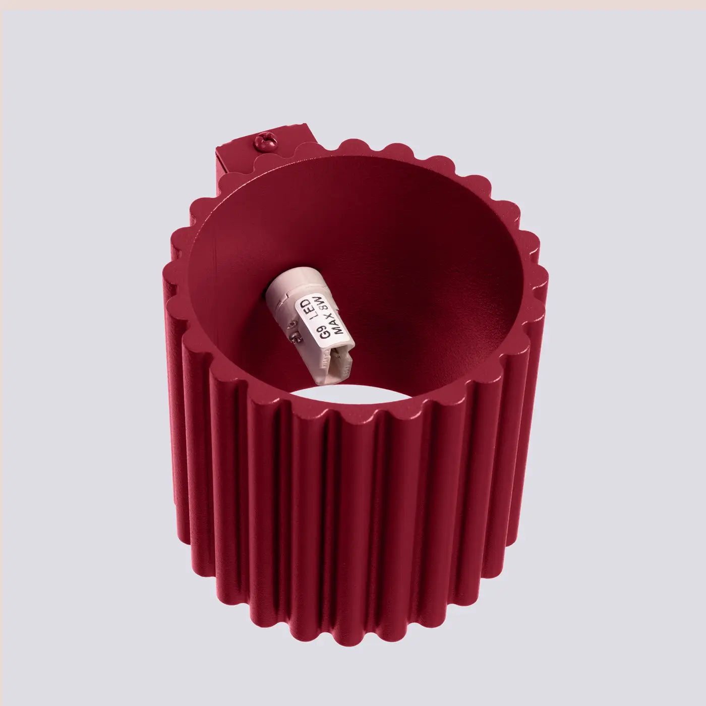 Applique murale LED aluminium bordeaux à effet rainuré — vue 6