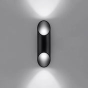 Applique murale LED aluminium noir cylindrique — vue 1