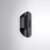 Applique murale LED aluminium noir cylindrique — vue 2