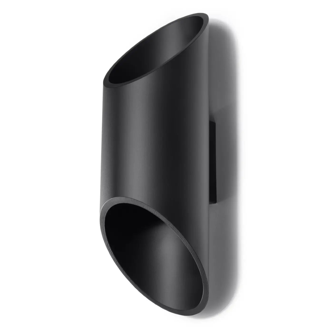 Applique murale LED aluminium noir cylindrique — vue 3