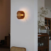 Applique murale LED aluminium noir doré à halo lumineux — vue 6