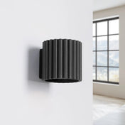 Applique murale LED aluminium noir strié blanc chaud 3000K — vue 2