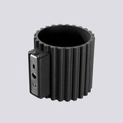 Applique murale LED aluminium noir strié blanc chaud 3000K — vue 5