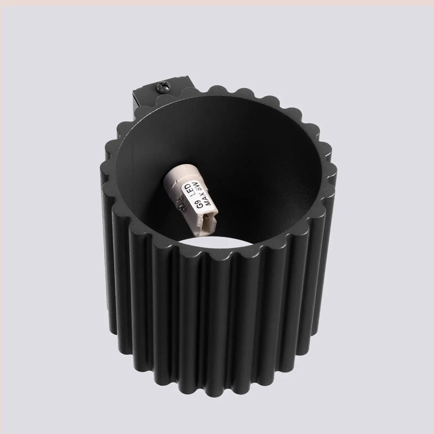Applique murale LED aluminium noir strié blanc chaud 3000K — vue 6