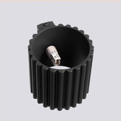 Applique murale LED aluminium noir strié blanc chaud 3000K — vue 6