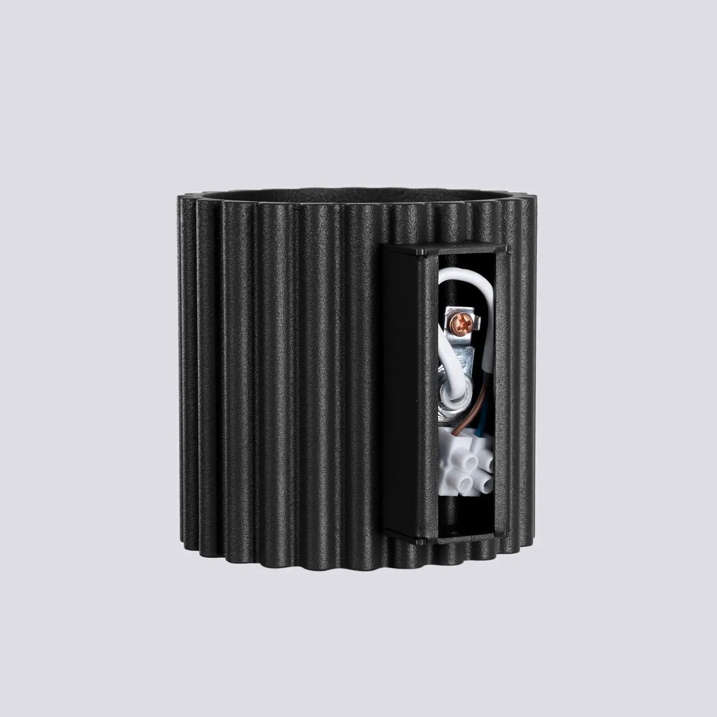 Applique murale LED aluminium noir strié blanc chaud 3000K — vue 7