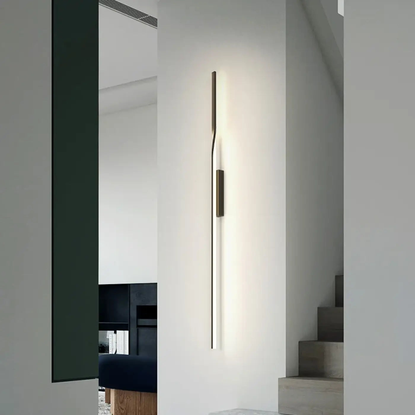 Applique murale LED aluminium noir verticale réglable — vue 4