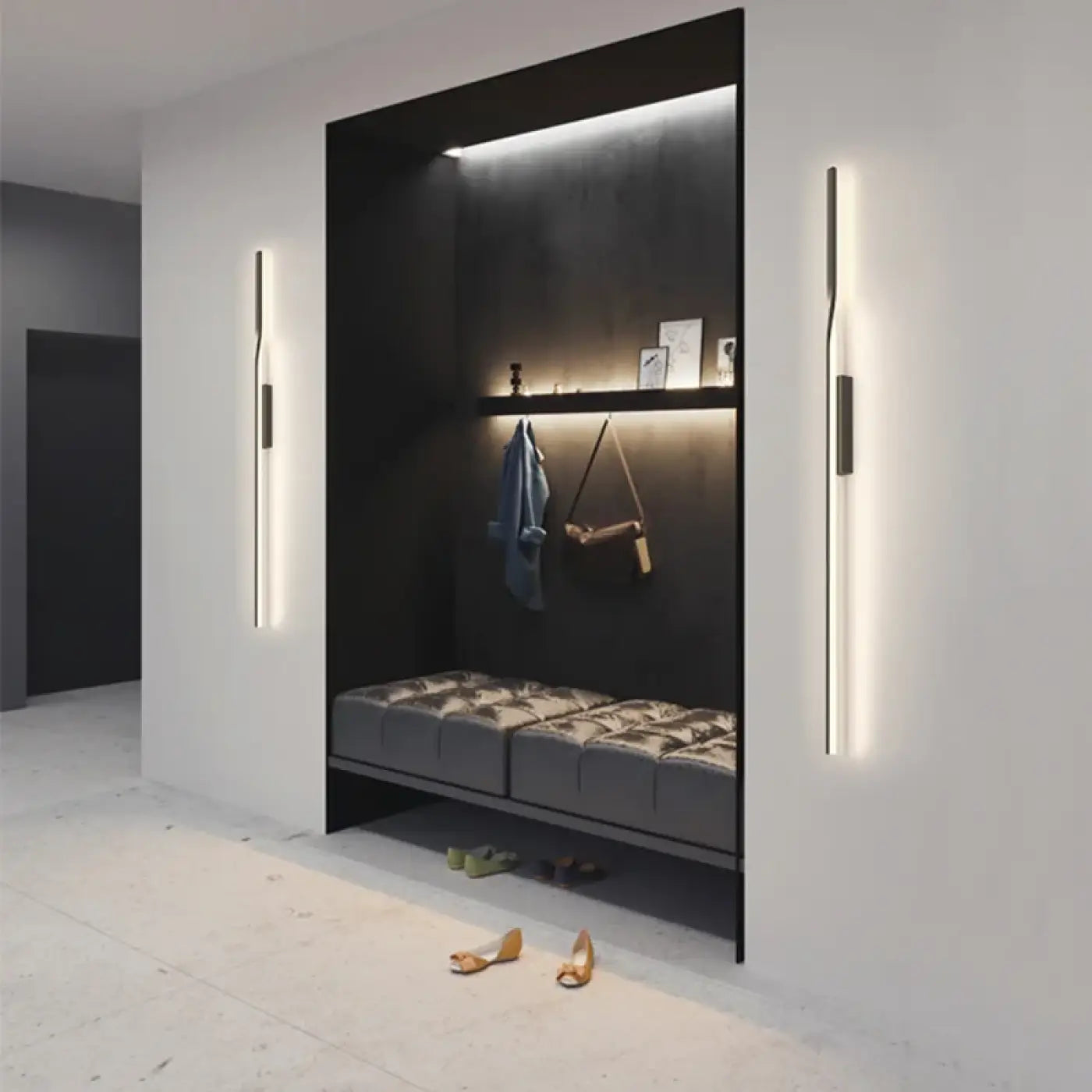 Applique murale LED aluminium noir verticale réglable — vue 5