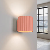 Applique murale LED aluminium peach cannelée minimaliste — vue 1
