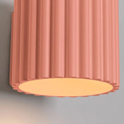 Applique murale LED aluminium peach cannelée minimaliste — vue 3