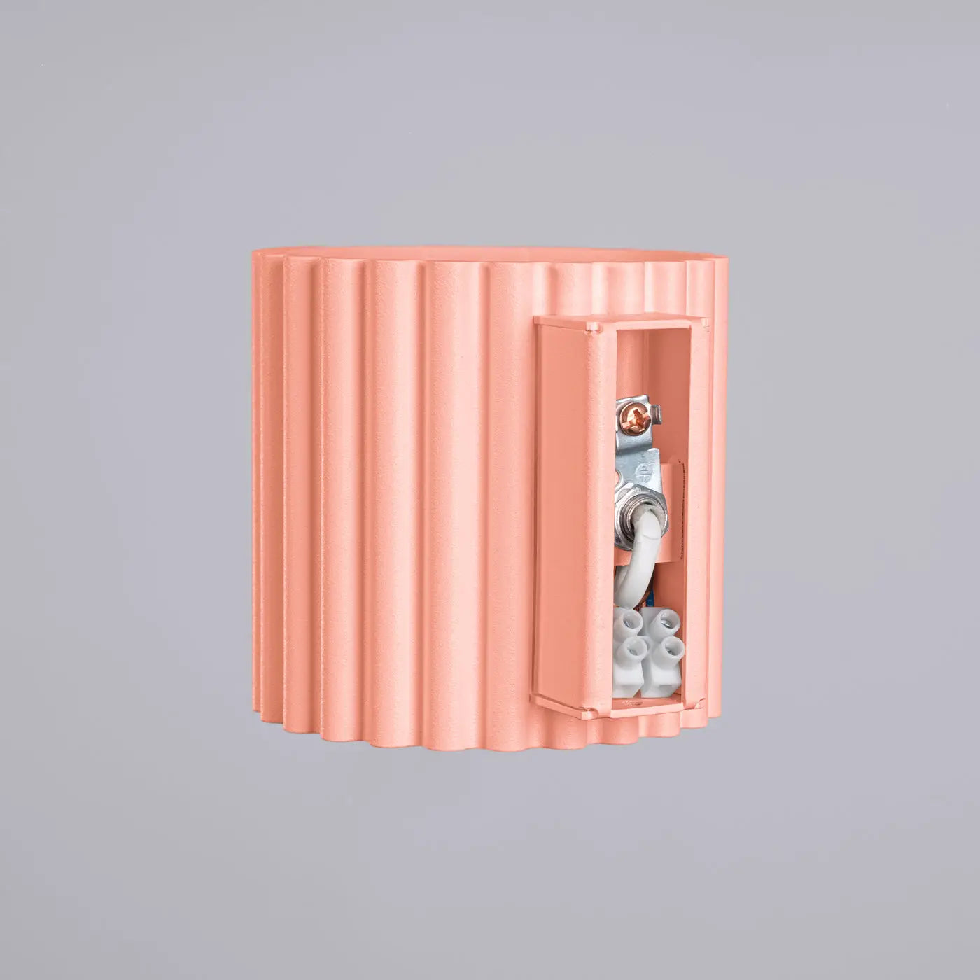 Applique murale LED aluminium peach cannelée minimaliste — vue 6