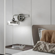 Applique murale LED argentée en aluminium et acrylique — vue 1