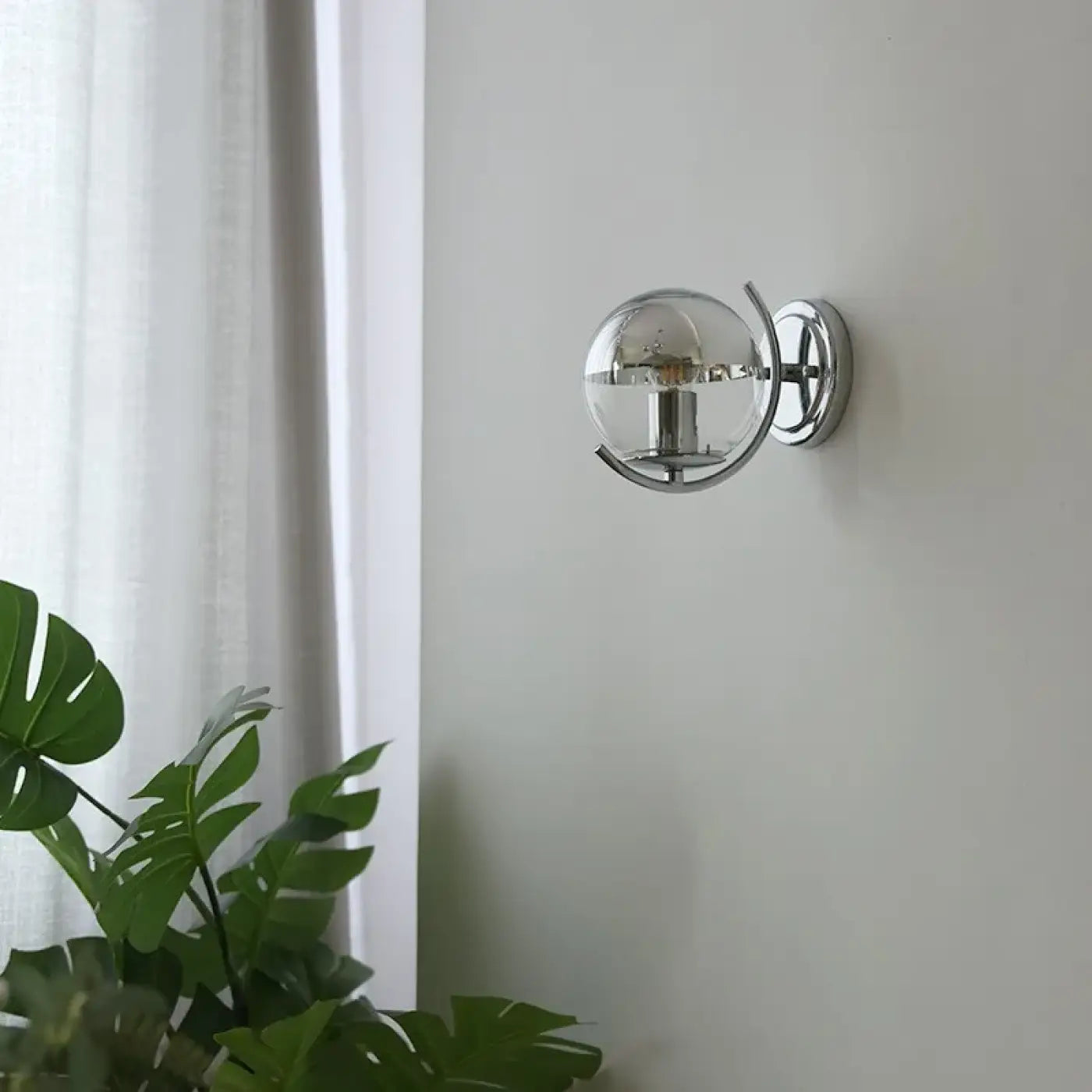 Applique murale LED argentée en verre et métal 12 W — vue 2