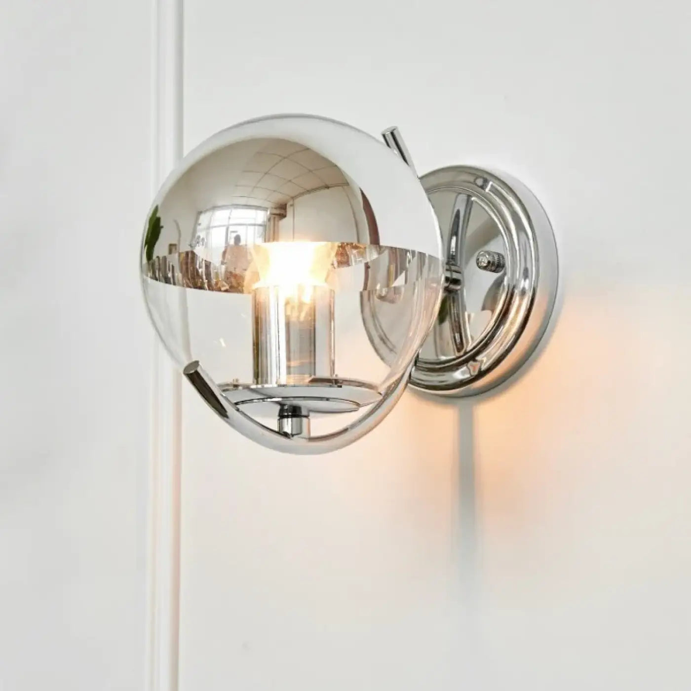 Applique murale LED argentée en verre et métal 12 W — vue 3