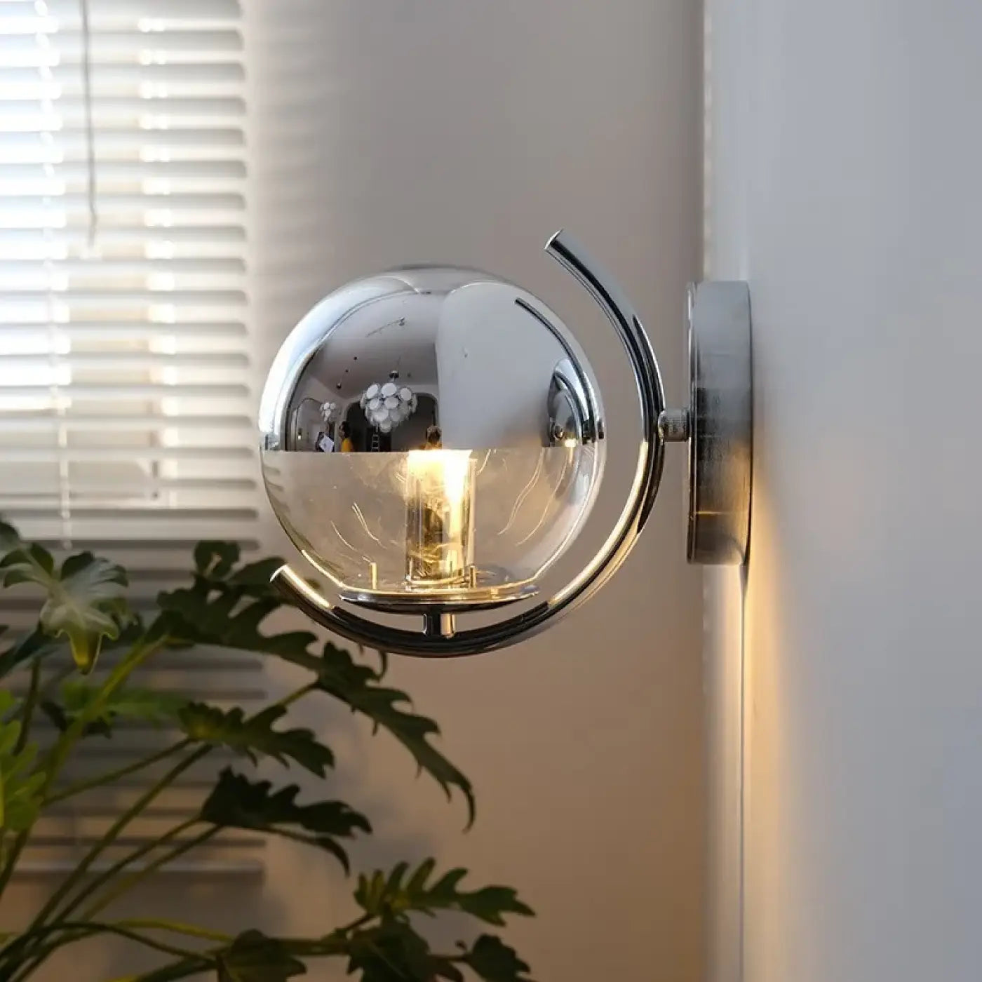 Applique murale LED argentée en verre et métal 12 W — vue 4