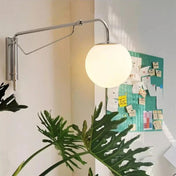 Applique murale LED argentée en verre et métal — vue 2