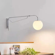 Applique murale LED argentée en verre et métal — vue 4