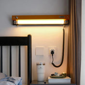 Applique murale LED barre aluminium noir style industriel — vue 4