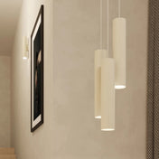 Applique murale LED beige 2 lumières en acier tubulaire — vue 9