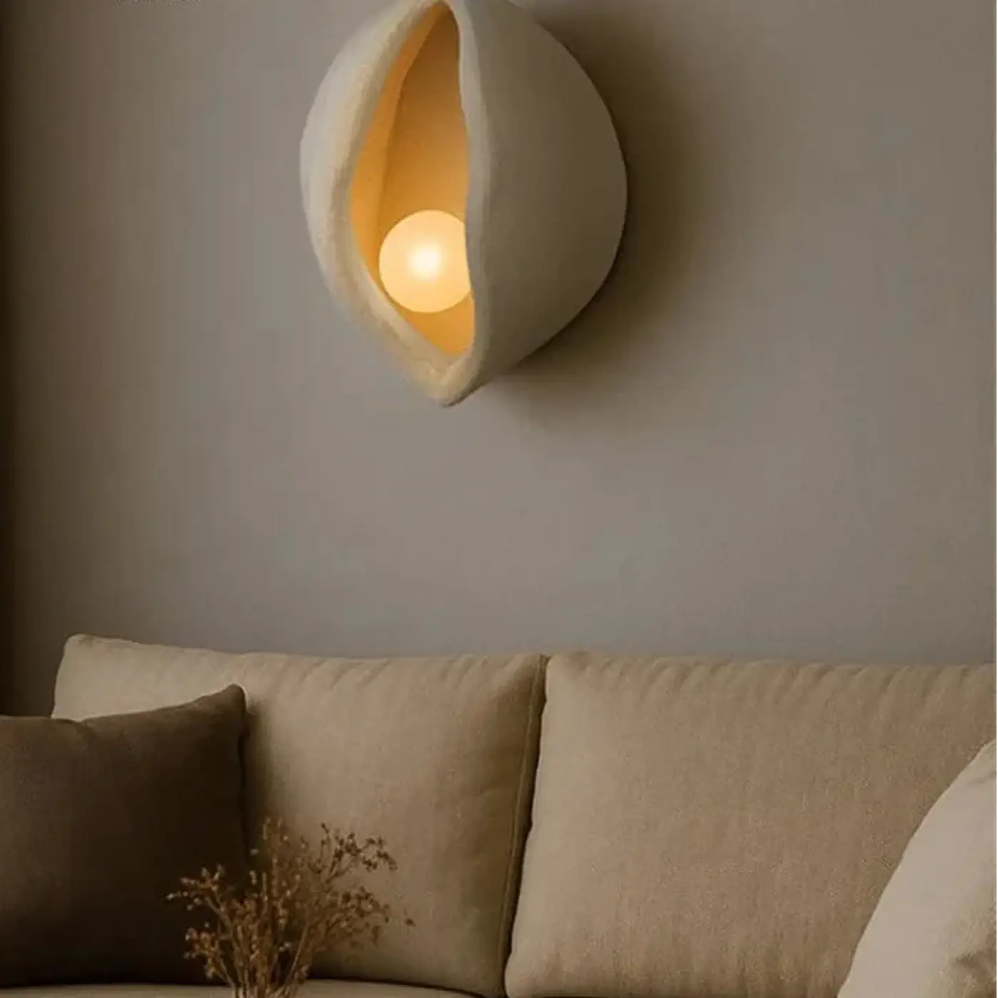 Applique murale LED beige au design moderne en cinq tailles — vue 1