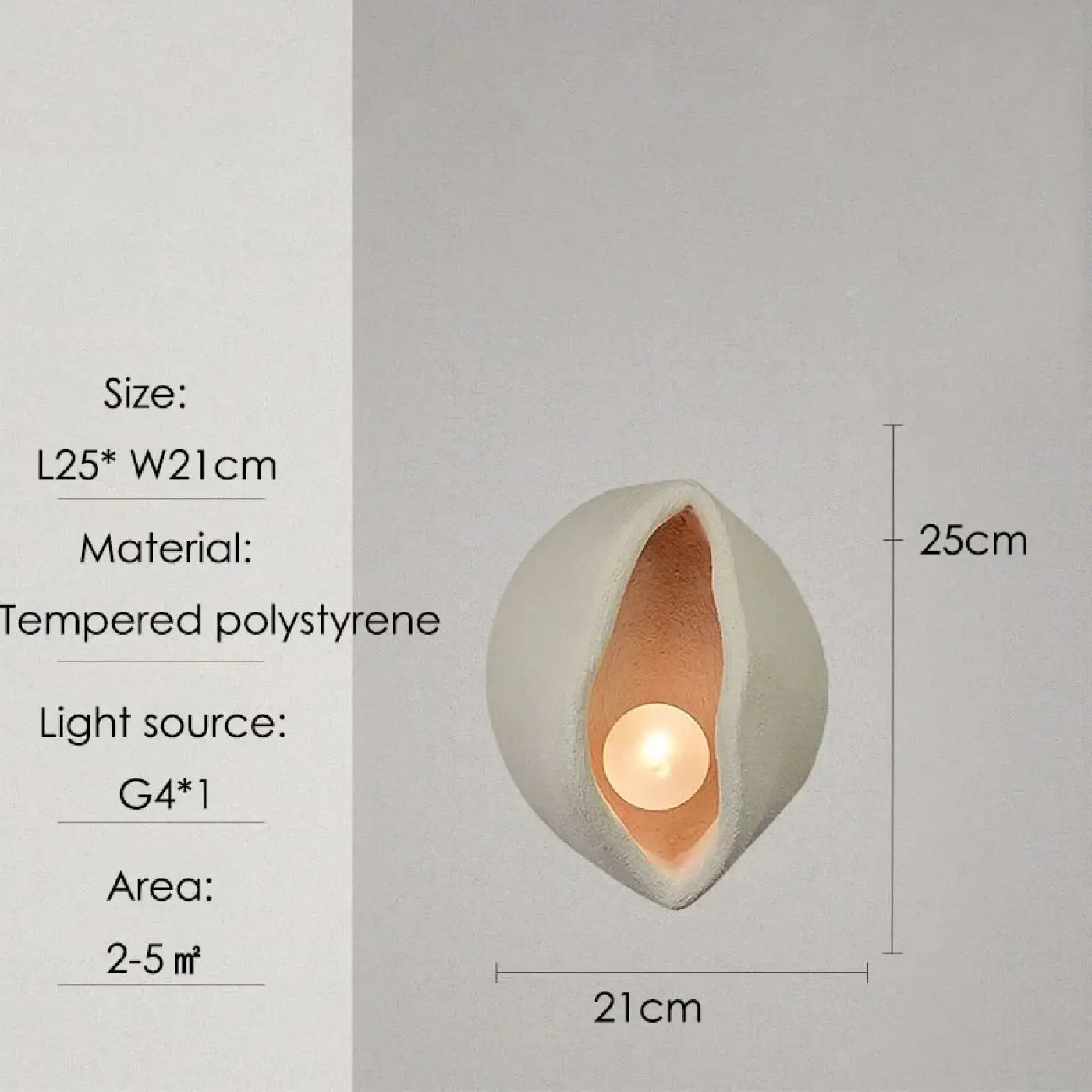 Applique murale LED beige au design moderne en cinq tailles — vue 2