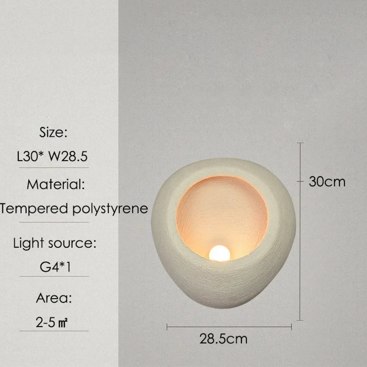 Applique murale LED beige au design moderne en cinq tailles — vue 4