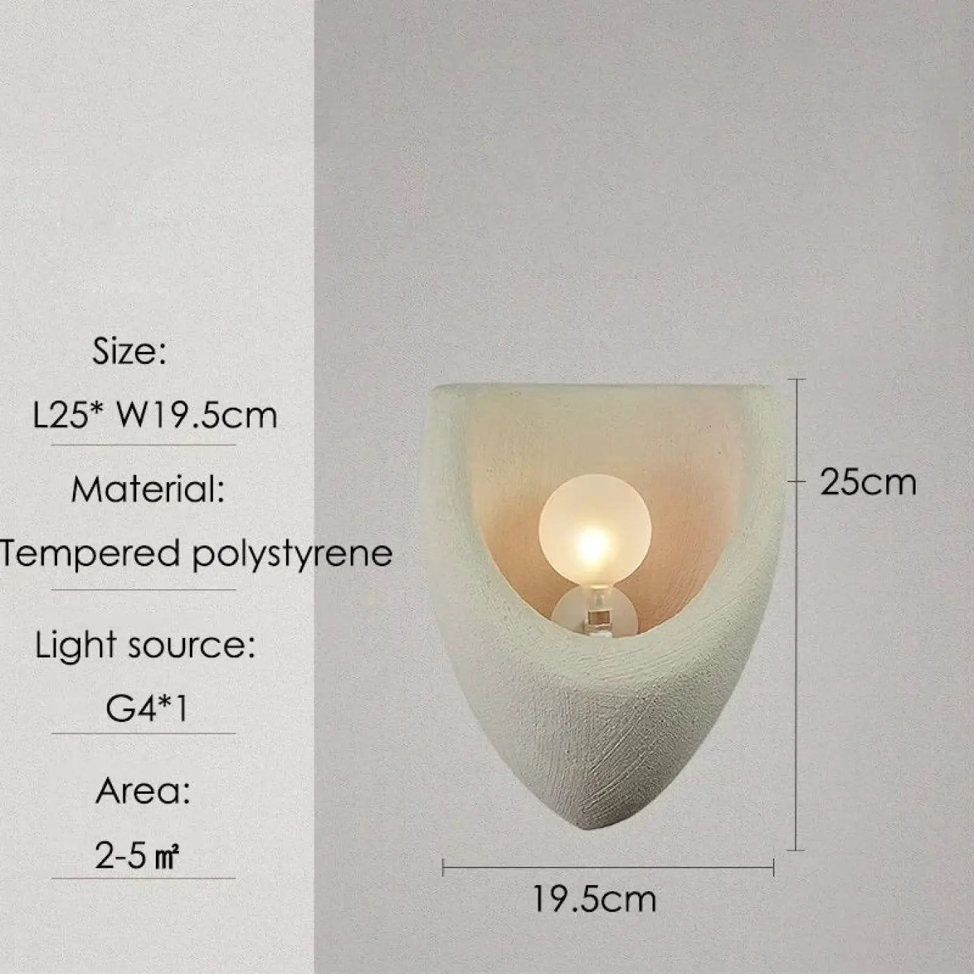 Applique murale LED beige au design moderne en cinq tailles — vue 5