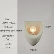 Applique murale LED beige au design moderne en cinq tailles — vue 5