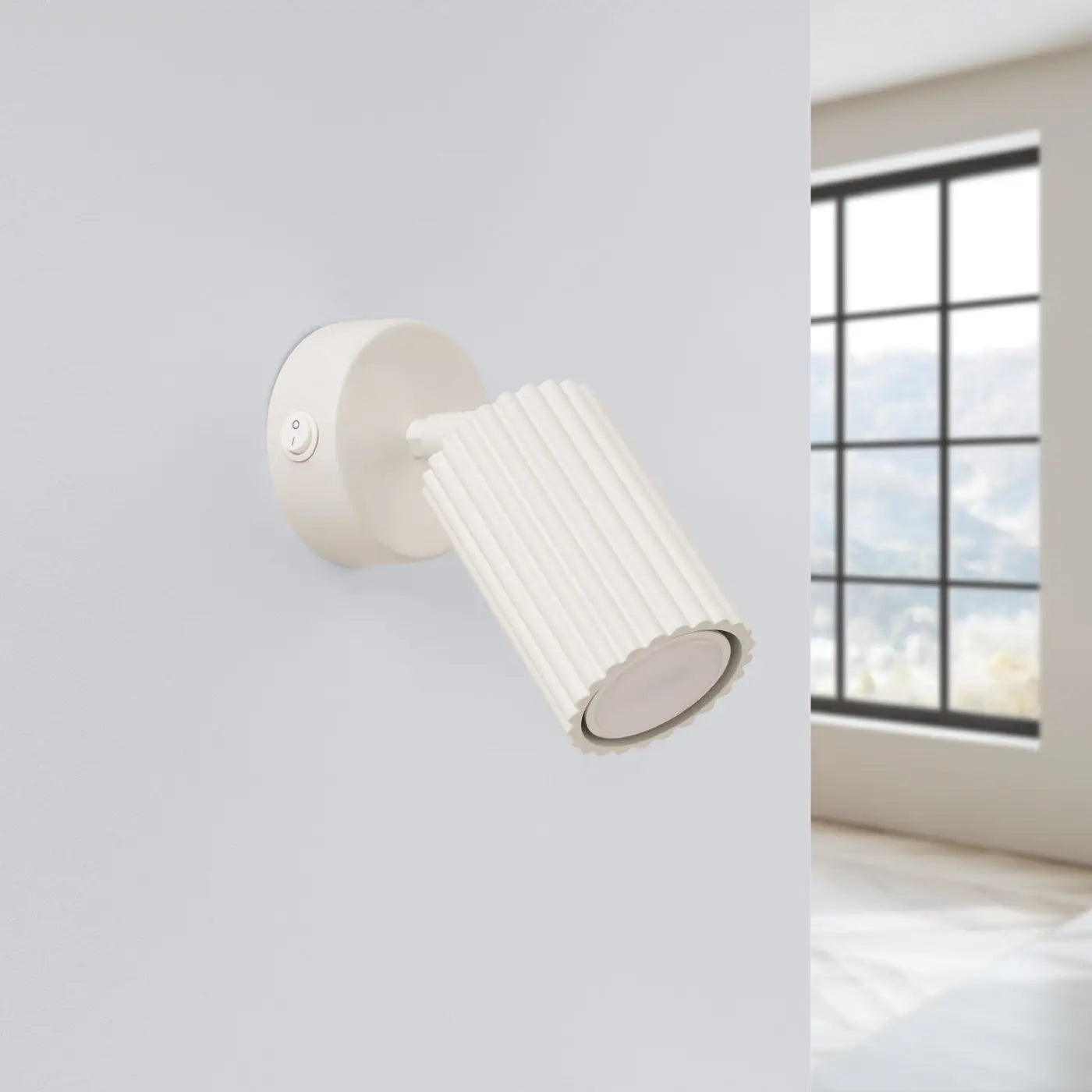 Applique murale LED beige compacte avec interrupteur — vue 2