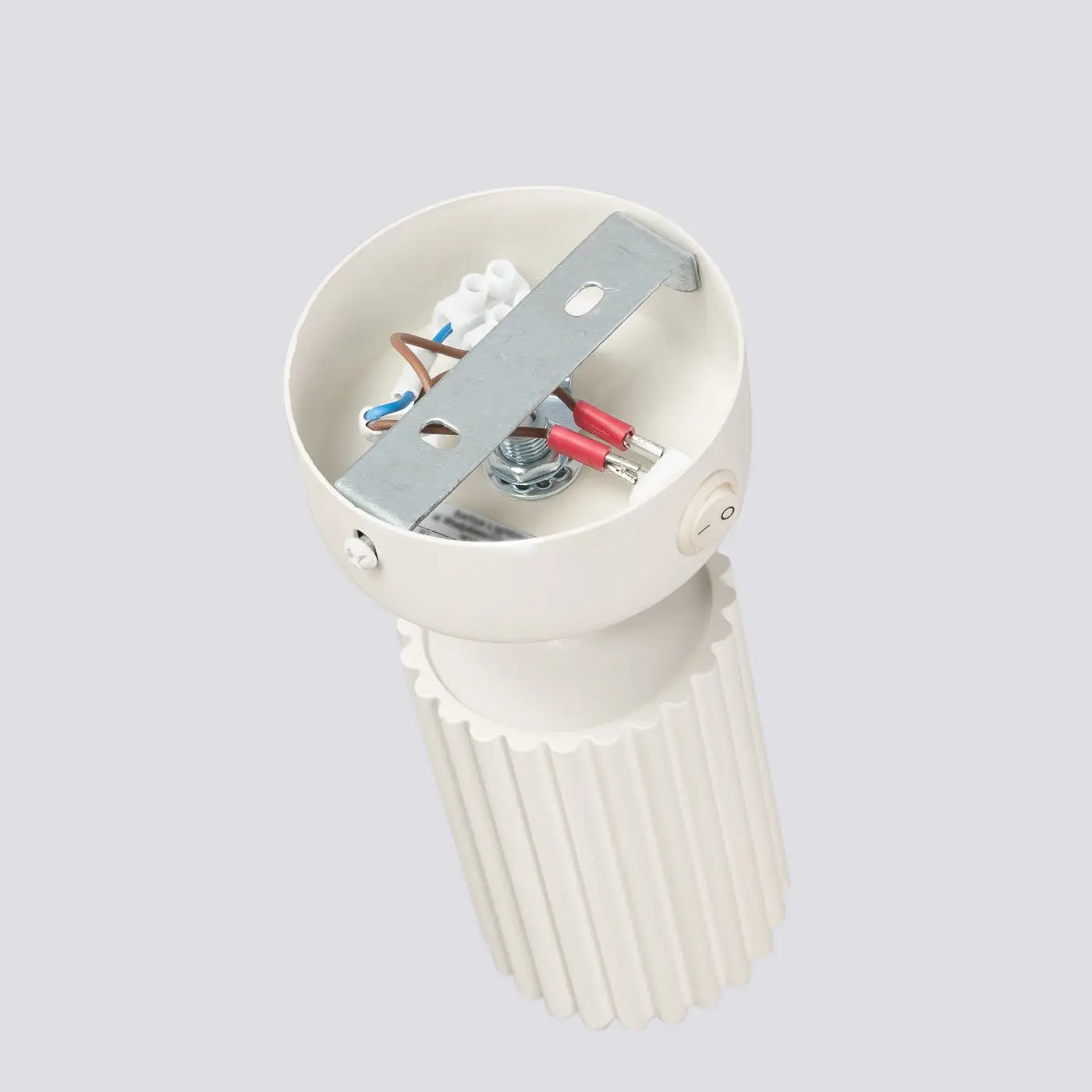 Applique murale LED beige compacte avec interrupteur — vue 3