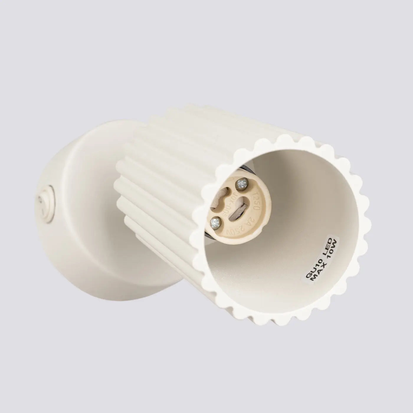 Applique murale LED beige compacte avec interrupteur — vue 4