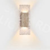 Applique murale LED beige en acrylique et métal design — vue 1