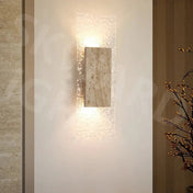 Applique murale LED beige en acrylique et métal design — vue 2