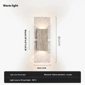 Applique murale LED beige en acrylique et métal design — vue 3