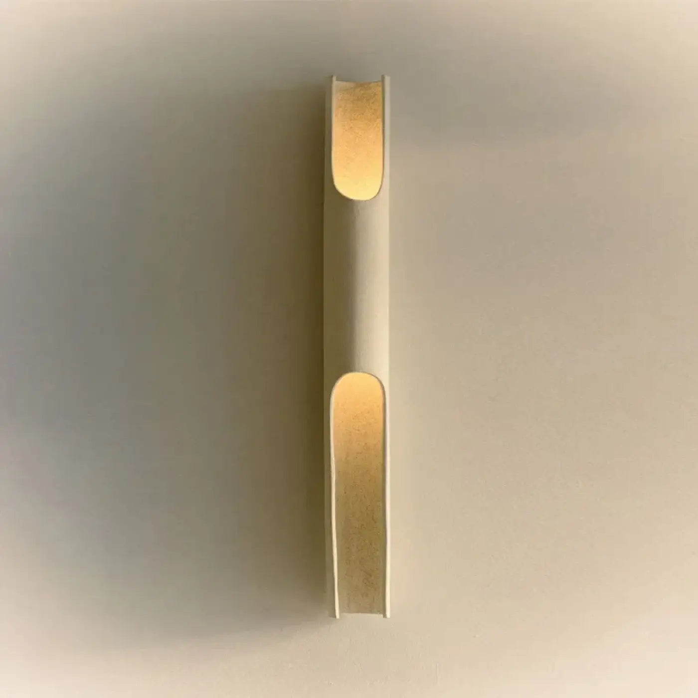 Applique murale LED beige en aluminium et verre — vue 1