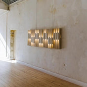 Applique murale LED beige en aluminium et verre — vue 3