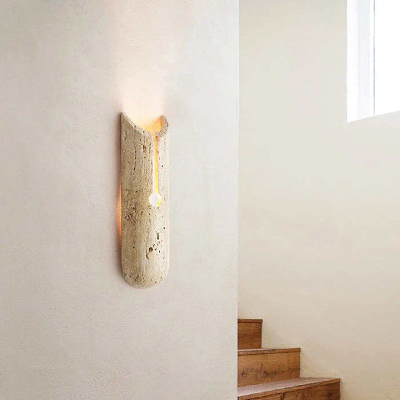 Applique murale LED beige en pierre à éclairage indirect — vue 2