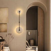Applique murale LED beige en pierre et métal à 2 lumières — vue 4
