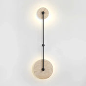 Applique murale LED beige en pierre et métal à 2 lumières — vue 7