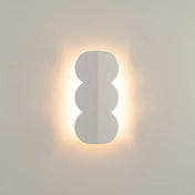 Applique murale LED beige en résine design biscuit — vue 1