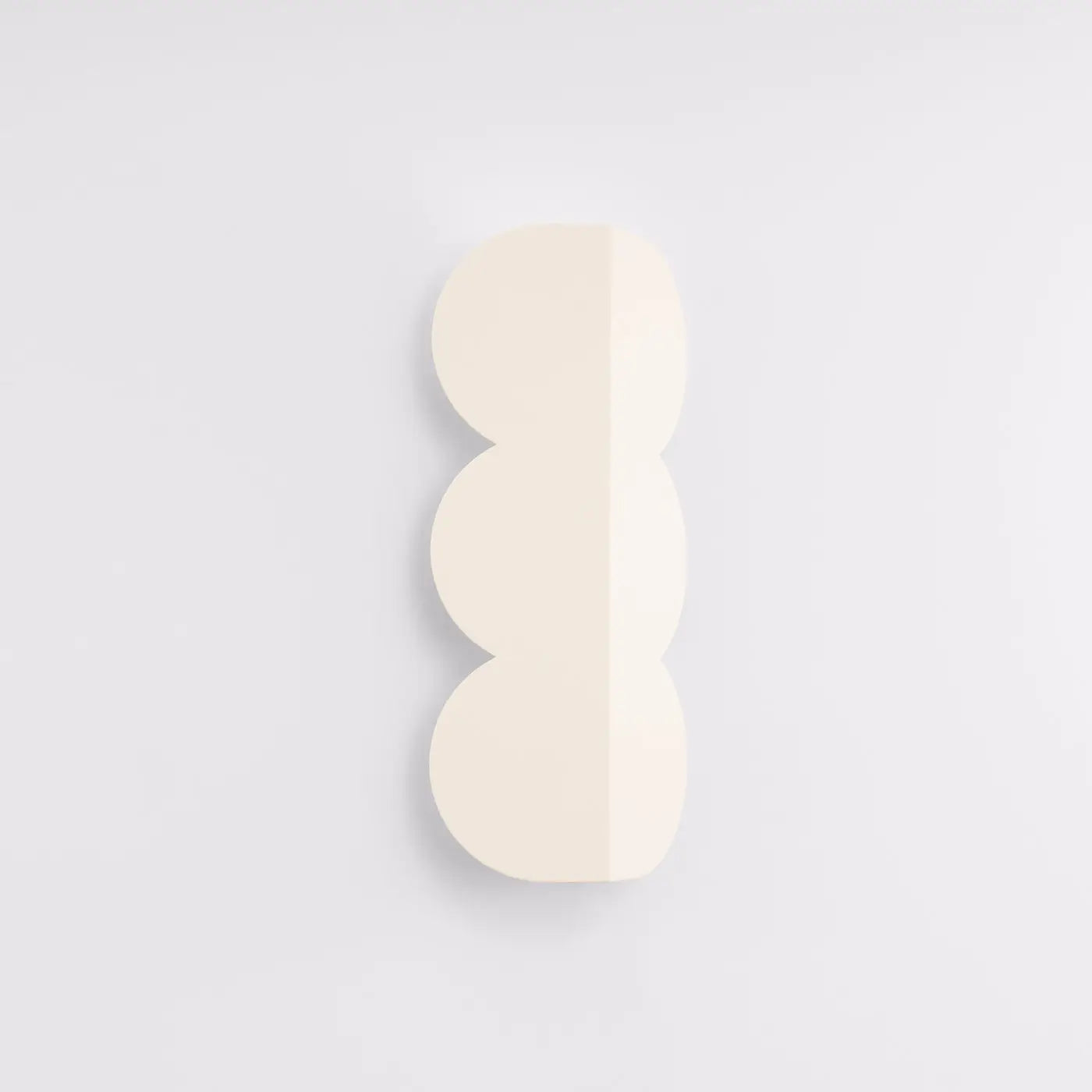 Applique murale LED beige en résine design biscuit — vue 2