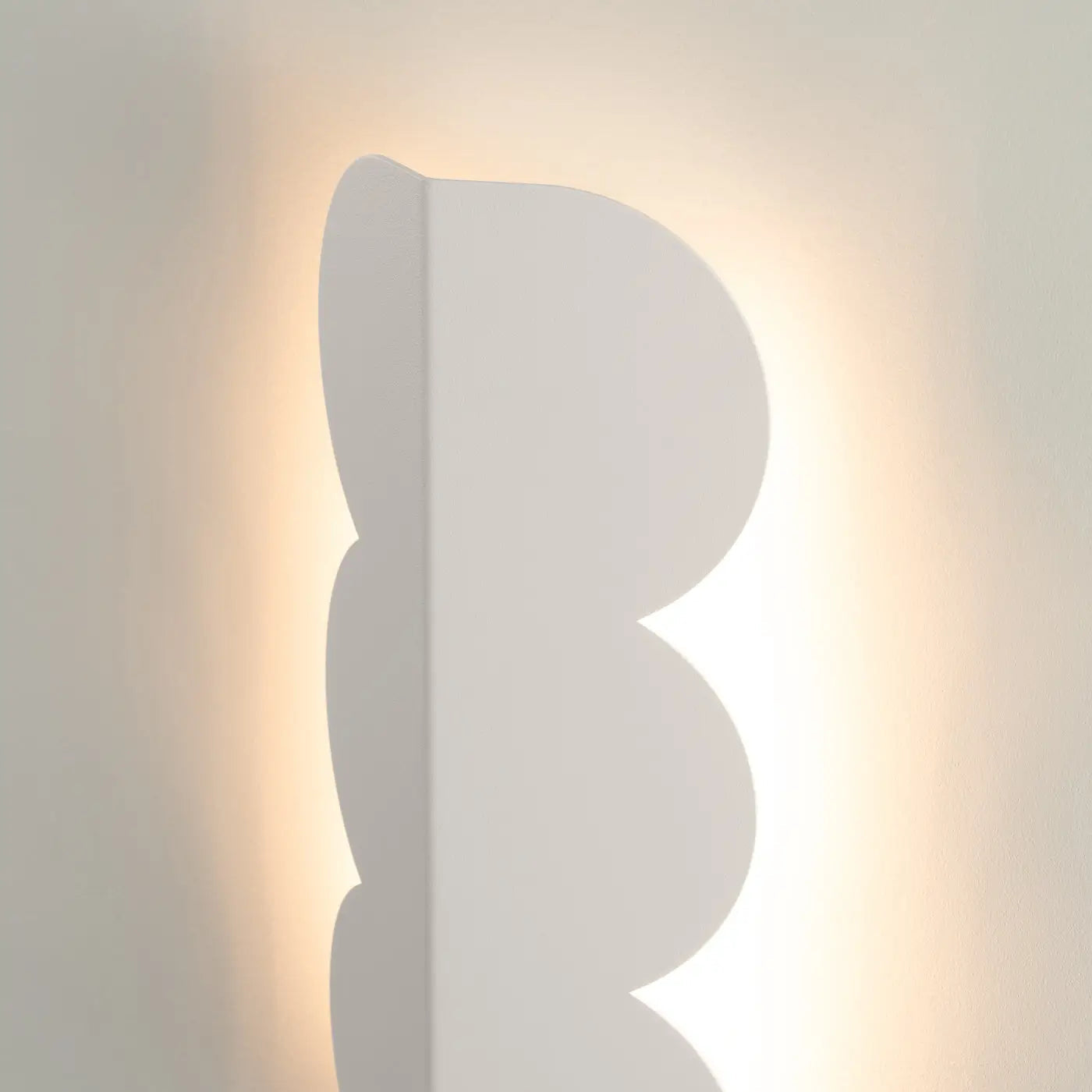 Applique murale LED beige en résine design biscuit — vue 5