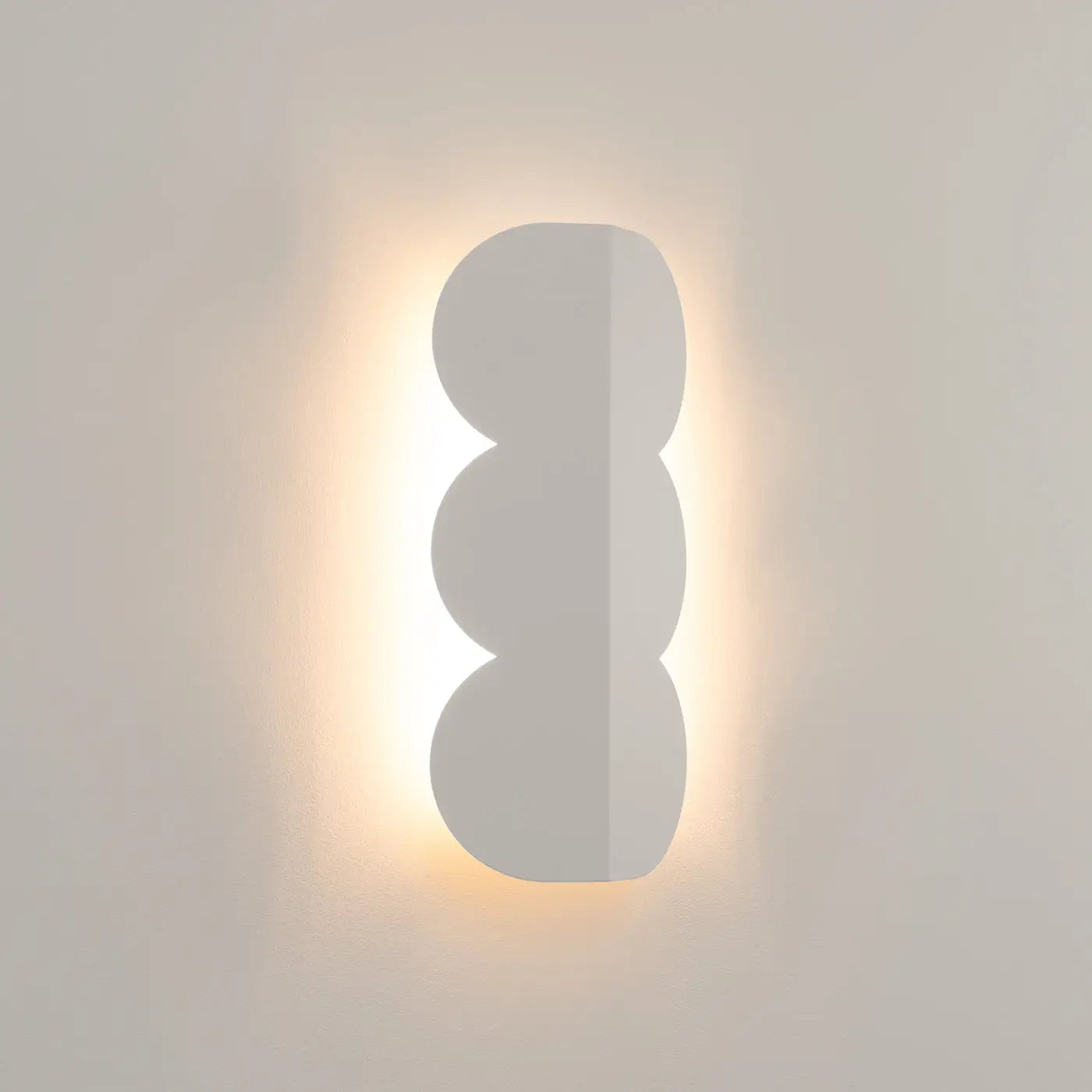 Applique murale LED beige en résine design biscuit — vue 7