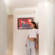 Applique murale LED beige en résine design biscuit — vue 9