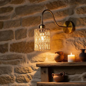 Applique murale LED beige et ambrée en verre élancée — vue 2