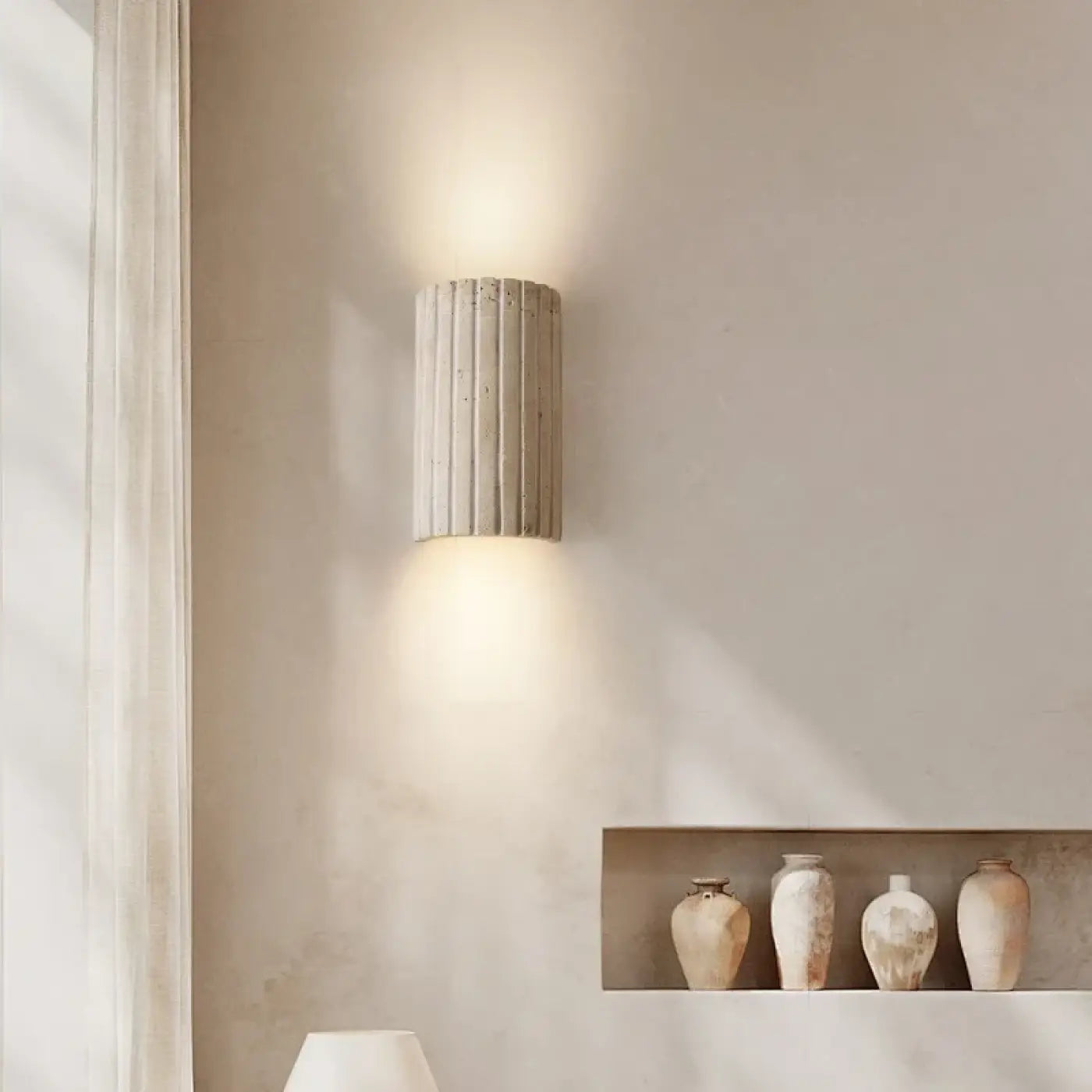 Applique murale LED beige minimaliste 8 W blanc froid — vue 3
