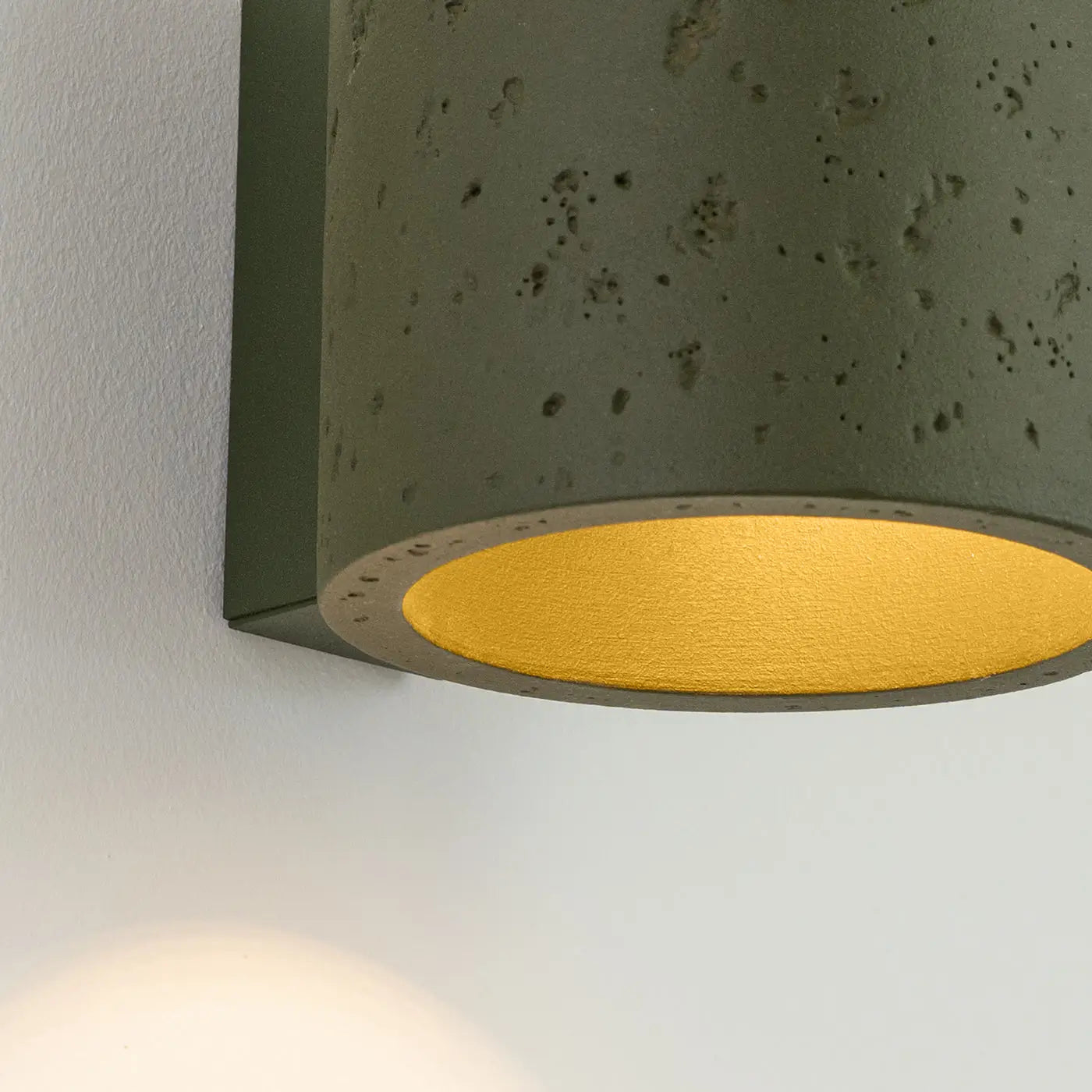 Applique murale LED béton vert olive design minimaliste — vue 2