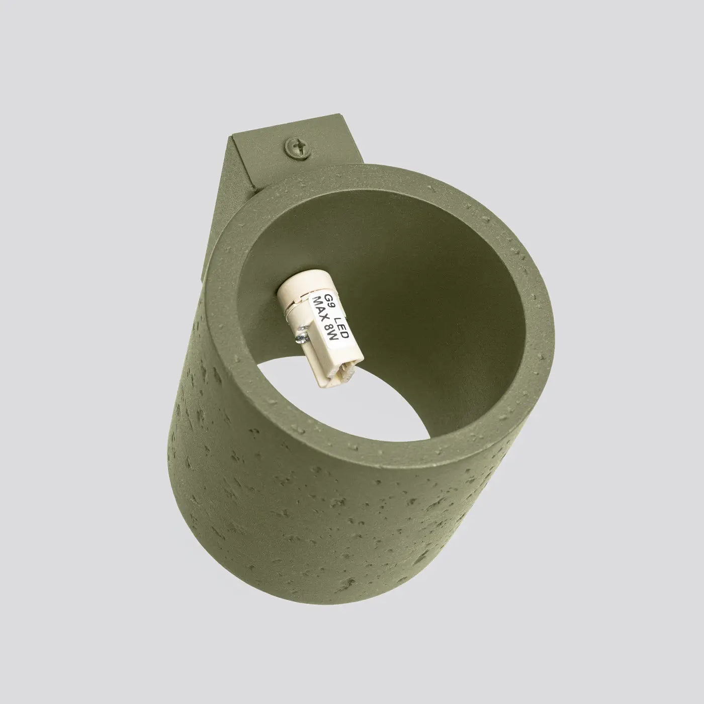 Applique murale LED béton vert olive design minimaliste — vue 5