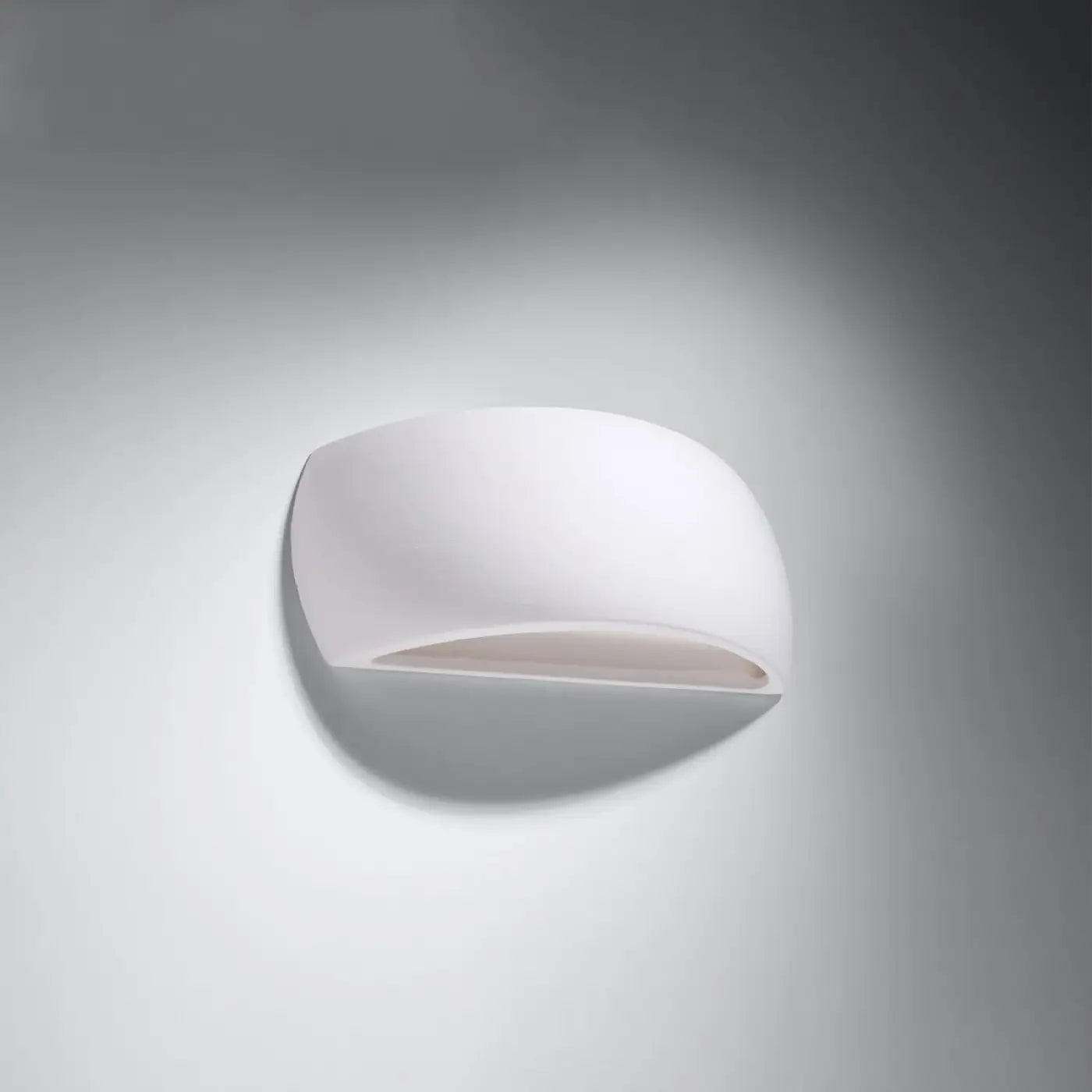 Applique murale LED blanche céramique et verre scandinave — vue 2